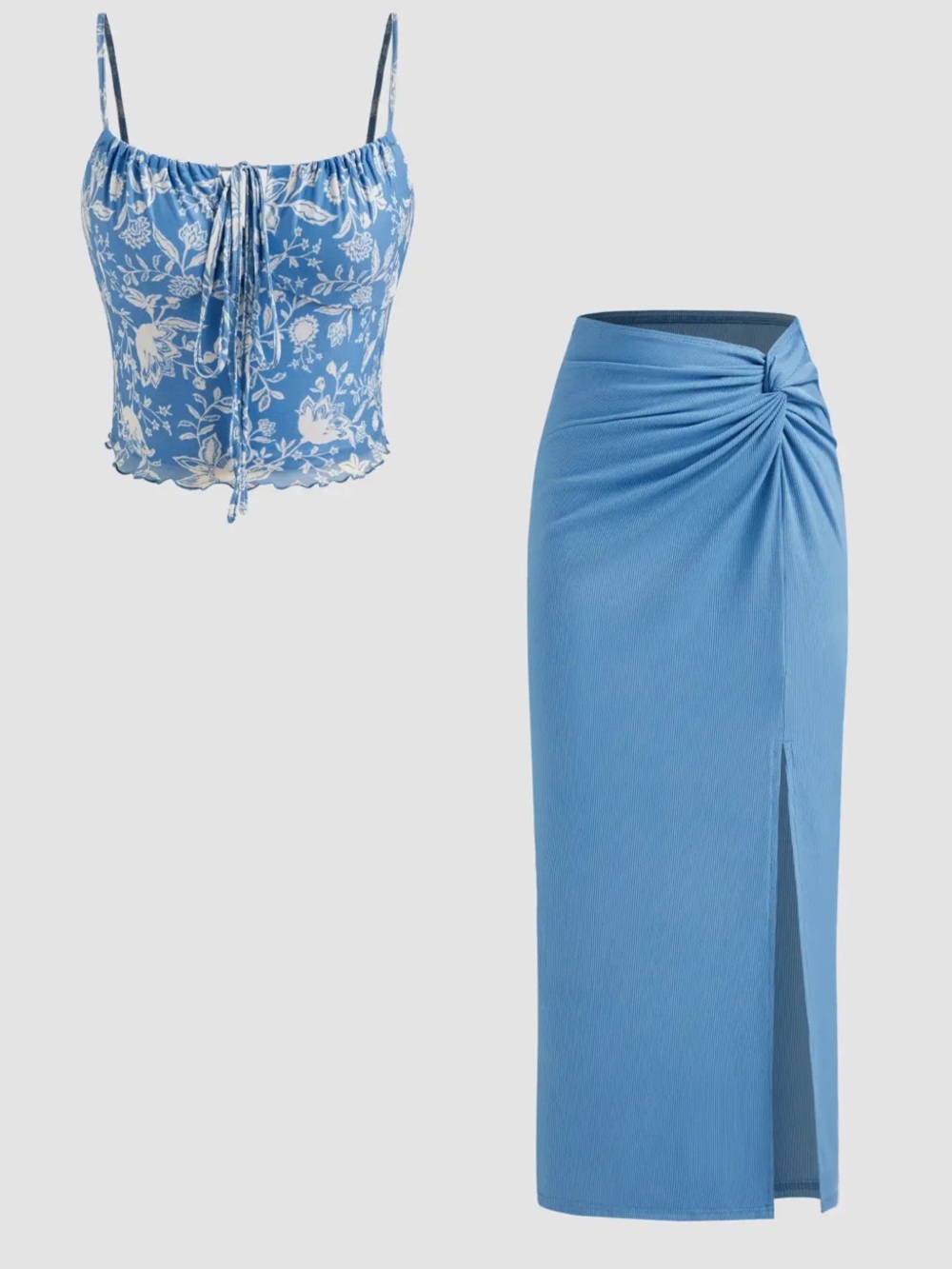 💙 NWT Blue Floral 2-Piece Set | Size Small